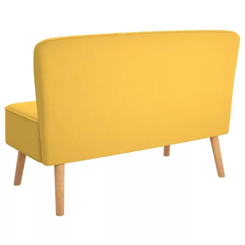 Sárga szövetkanapé 117 x 55,5 x 77 cm