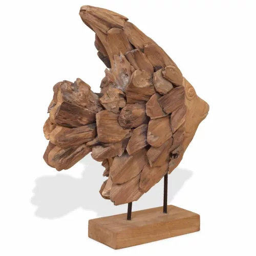 Hal szobor Teak 40x12x57 cm