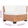 14 részes természetes rattan kanapészett