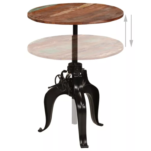 Újrahasznosított tömör fa bárasztal 75 x (76-110) cm