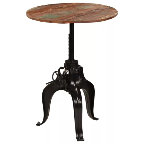 Újrahasznosított tömör fa bárasztal 75 x (76-110) cm