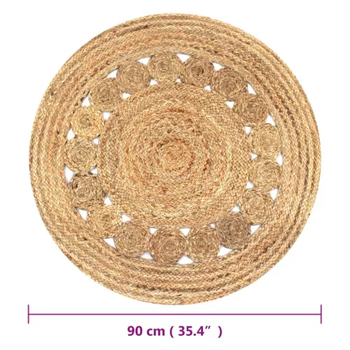 Kör alakú, fonott juta szőnyeg 90 cm