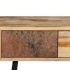 Tömör újrahasznosított fa tálalóasztal 120 x 30 x 76 cm