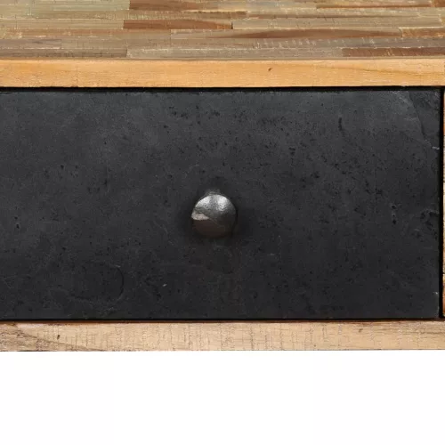 Tömör újrahasznosított fa tálalóasztal 120 x 30 x 76 cm