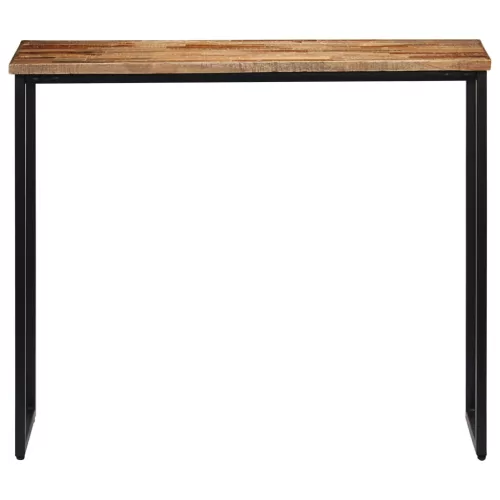 Újrahasznosított tömör tíkfa konzolasztal 90 x 30 x 76 cm