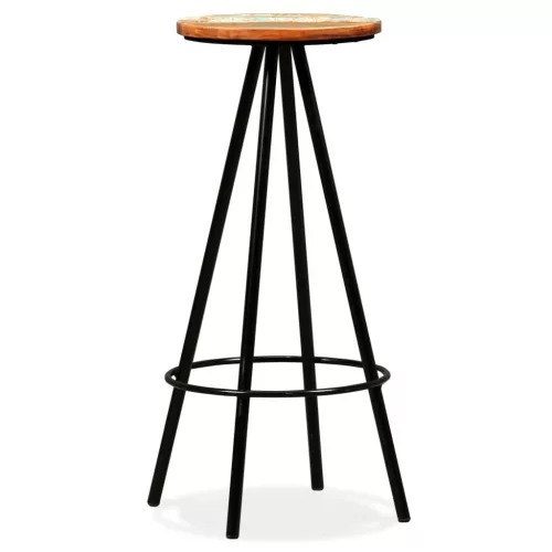 4 db tömör újrahasznosított fa bárszék