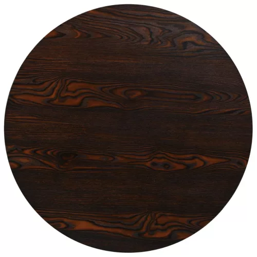 Kerek, sötét hamuszínű MDF/acél bisztró asztal 80 x 75 cm