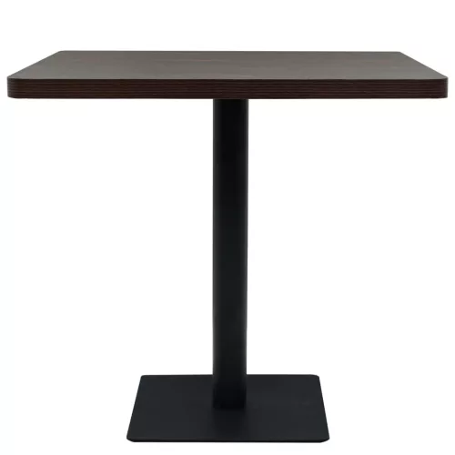 Sötét hamuszínű MDF/acél bisztró asztal 80 x 80 x 75 cm