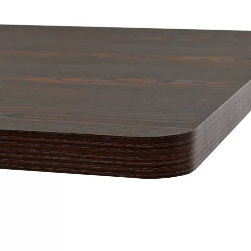 Sötét hamuszínű MDF/acél bisztró asztal 80 x 80 x 75 cm
