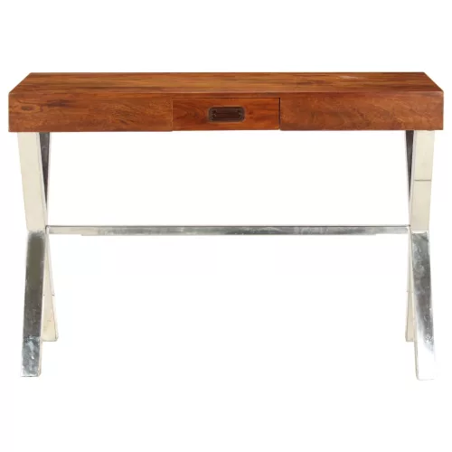 Tömör akácfa íróasztal mézszínű felülettel 110 x 50 x 76 cm