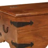 Tömör akácfa dohányzóasztal mézszínű bevonattal 110x55x35 cm