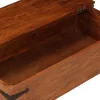 Tömör akácfa dohányzóasztal mézszínű bevonattal 110x55x35 cm