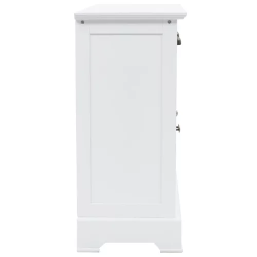 3 ajtós MDF és fenyőfa tálalószekrény 105 x 35 x 77,5 cm