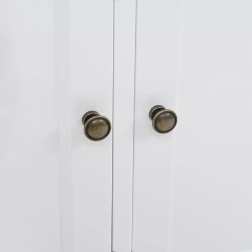 3 ajtós MDF és fenyőfa tálalószekrény 105 x 35 x 77,5 cm