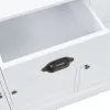 3 ajtós MDF és fenyőfa tálalószekrény 105 x 35 x 77,5 cm