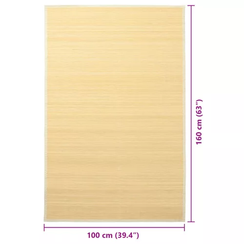 Természetes színű bambusz szőnyeg 100 x 160 cm