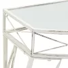 francia stílusú fehér fém kisasztal 82 x 39 x 76 cm