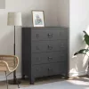Ipari stílusú fekete fém fiókos szekrény 78 x 40 x 93 cm