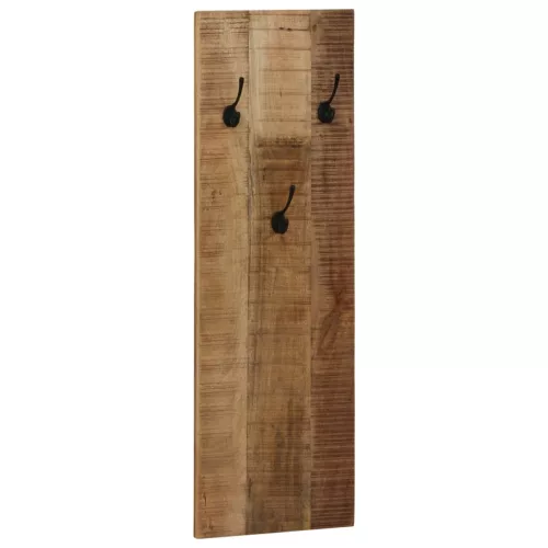 2 db falra szerelhető tömör mangófa fogas 36 x 110 x 3 cm