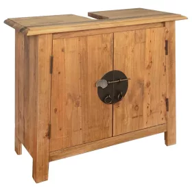   Tömör újrahasznosított fenyőfa pipereszekrény 70 x 32 x 63 cm