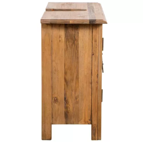 Tömör újrahasznosított fenyőfa pipereszekrény 70 x 32 x 63 cm