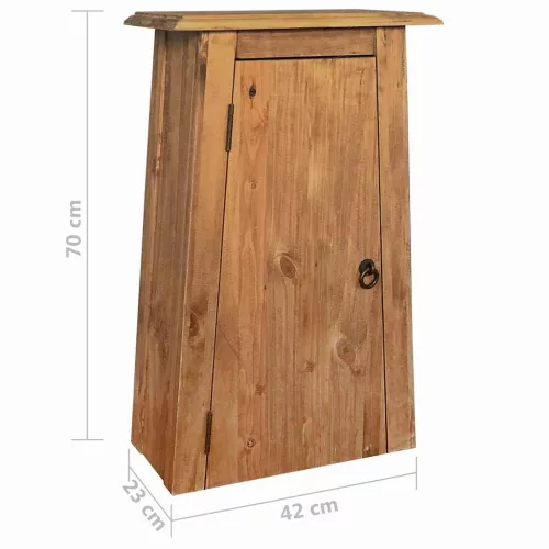 Tömör újrahasznosított fenyőfa faliszekrény 42 x 23 x 70 cm
