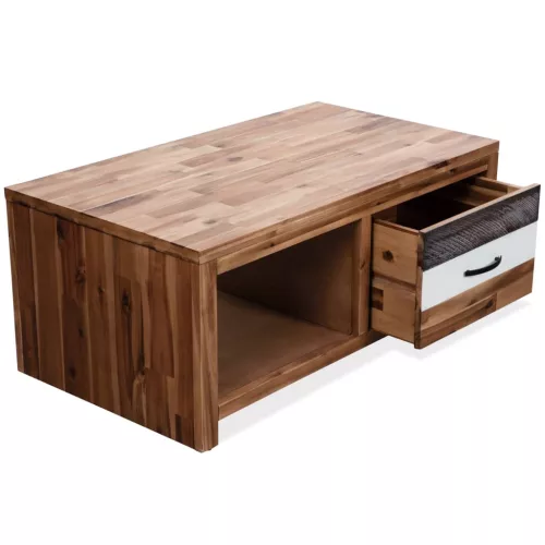 Tömör akácfa dohányzóasztal 90 x 50 x 37,5 cm