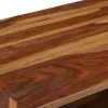 Tömör akácfából dohányzóasztal mézszínű felülettel 110x50x37 cm