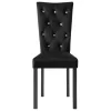 2 db fekete bársony étkezőszék