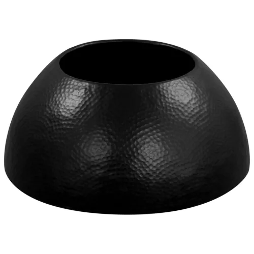 Fekete kalapált alumínium dohányzóasztal 70 x 30 cm