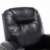 Fekete műbőr hintázó masszázsfotel