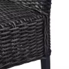 2 db fekete Kubu rattan és mahagóni fa étkezőszék