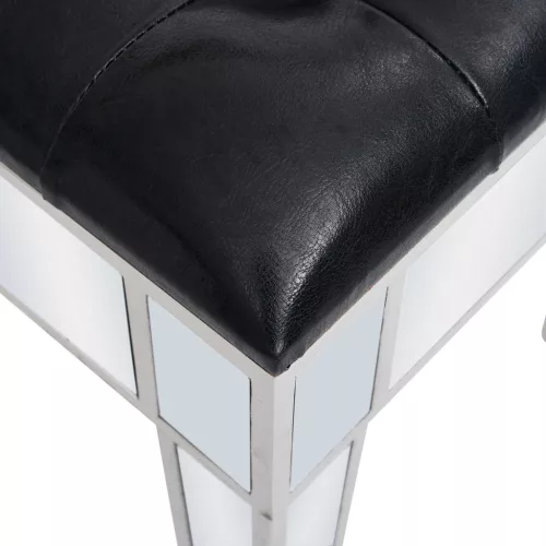 Tükrös MDF / üveg öltözőasztal ülőkével