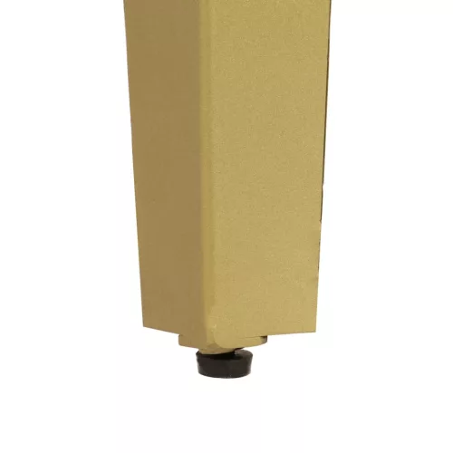 Szürke tömör mangófa tálalóasztal sárgarézzel 110x35x76 cm