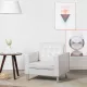 Fehér műbőr fotel 75 x 70 x 75 cm