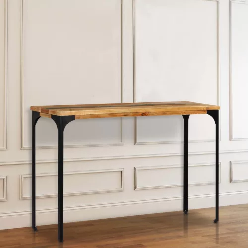 Tömör újrahasznosított fa tálalóasztal 120 x 35 x 76 cm