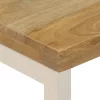 Tömör mangófa és acél dohányzóasztal 100 x 50 x 35 cm