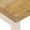 Tömör mangófa és acél dohányzóasztal 100 x 50 x 35 cm