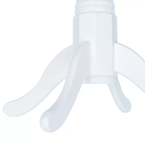 Fehér tömör gumifa étkezőasztal 106 cm