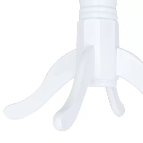 Fehér és barna tömör gumifa étkezőasztal 106 cm