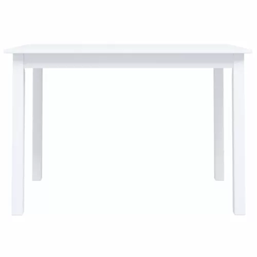 Fehér tömör gumifa étkezőasztal 114 x 71 x 75 cm