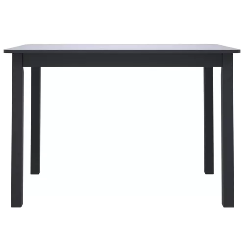 Fekete tömör gumifa étkezőasztal 114 x 71 x 75 cm