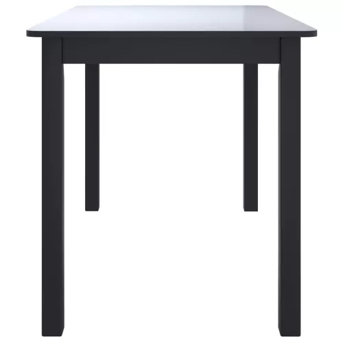 Fekete tömör gumifa étkezőasztal 114 x 71 x 75 cm