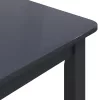 Fekete tömör gumifa étkezőasztal 114 x 71 x 75 cm