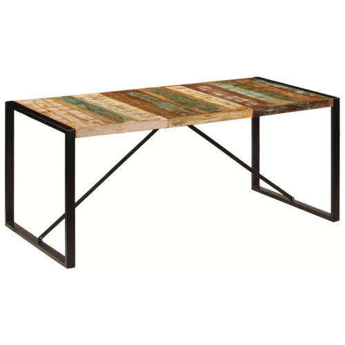 Tömör újrahasznosított fa étkezőasztal 180 x 90 x 75 cm