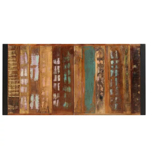 Tömör újrahasznosított fa étkezőasztal 140 x 70 x 75 cm