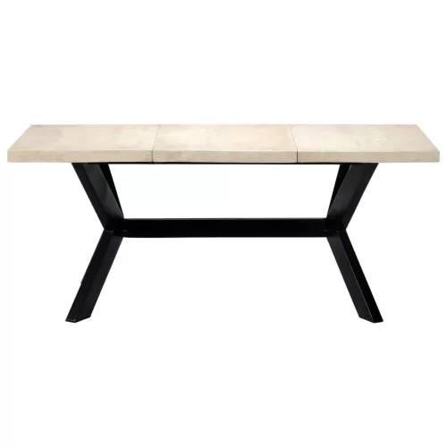 Fehér tömör mangófa étkezőasztal 180 x 90 x 75 cm