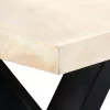 Fehér tömör mangófa étkezőasztal 180 x 90 x 75 cm