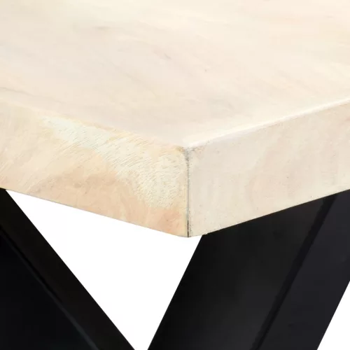 Fehér tömör mangófa étkezőasztal 180 x 90 x 75 cm
