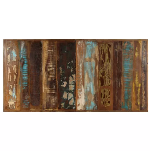 Tömör újrahasznosított fa étkezőasztal 140 x 70 x 75 cm